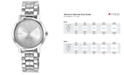 Nine West Women's Silver-Tone Adjustable Bracelet Watch 38mm NW/1643SVSB